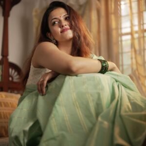 Mint Green Handloom Cotton Saree